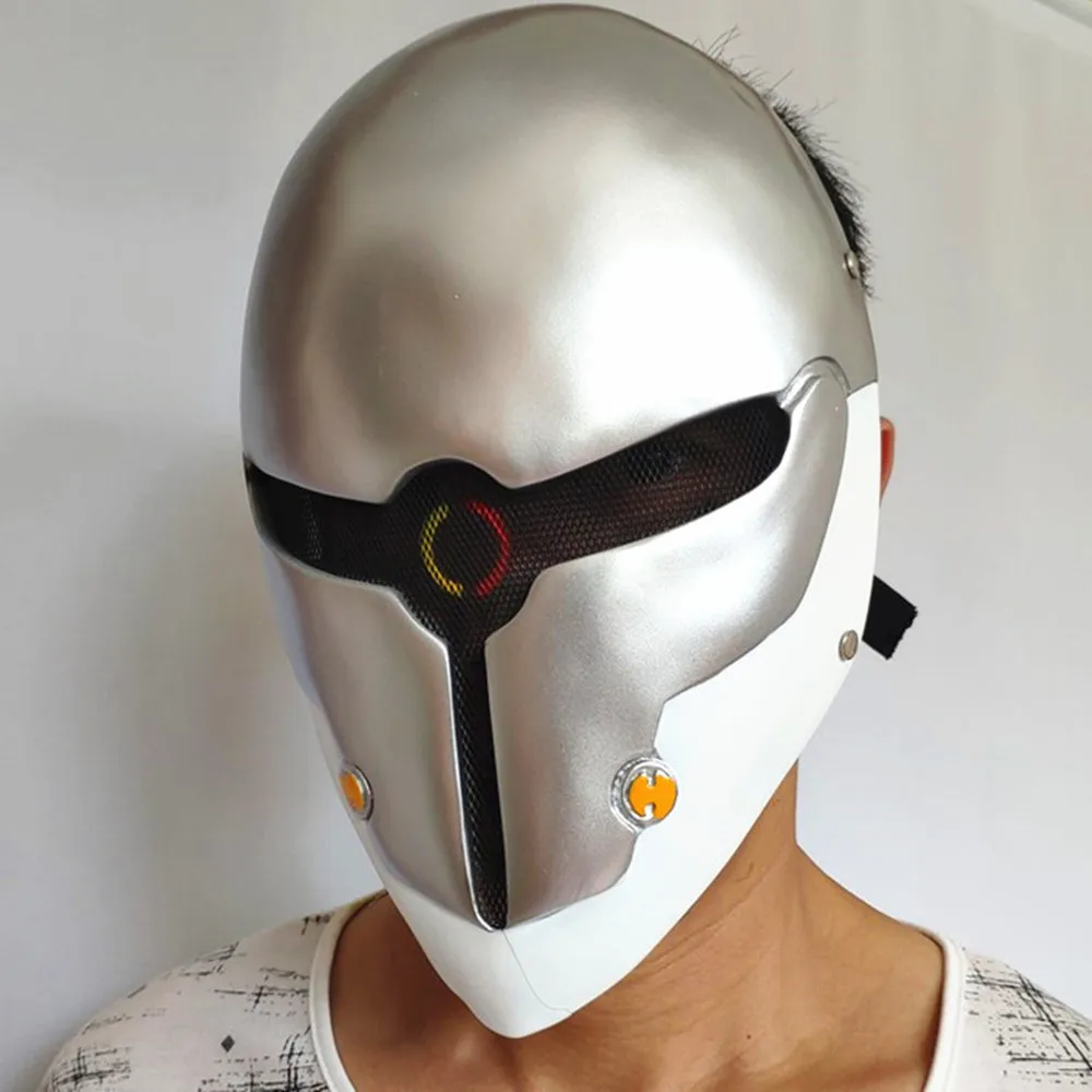 Gray Fox Cosplay Mask, Wire Mesh, Full Face Protection, Silver Robot Mask