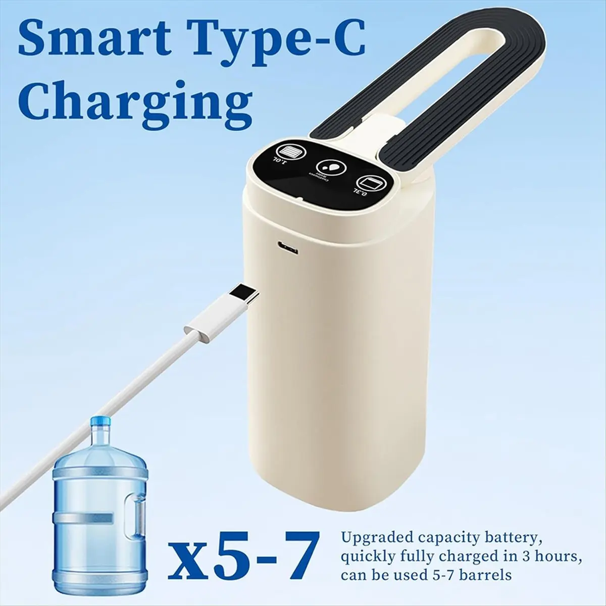 Water Bottle Pump Automatic Water Dispenser Type-C Charging Portable Electric Water Dispenser Pump