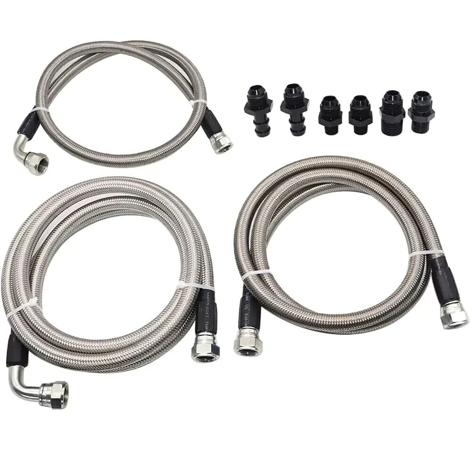 6AN Transmission Cooler Lines Kit Heavy Duty Assembly For Dodge Ram 2500/3500 Car Accessory SS Braided Transmission Line&Adapter