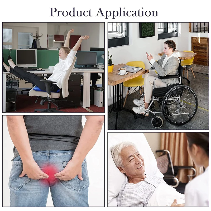 Wheelchair Inflatable Cushion Bed-ridden Elderly Anti-decubitus Buttocks Anti-pressure Sore Seat Cushion Toilet Seat Air Washer