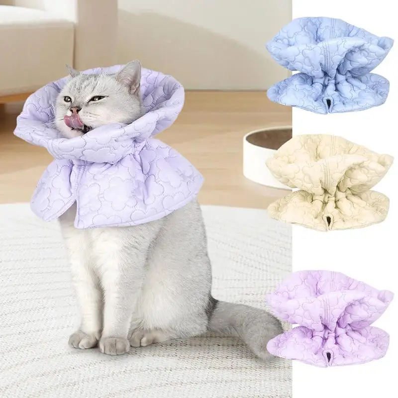 Adjustable Soft Cone For Cats Adjustable Foldable Cat Neck Cone Cat Cone Water Proof Elizabethan Collar For Pet Grooming Recover