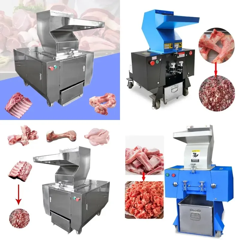 Electric Meat Grinder Bone Crusher 220V Beef Sheep Animal Processing Machine 100-230kg/h High Capacity Heavy Duty