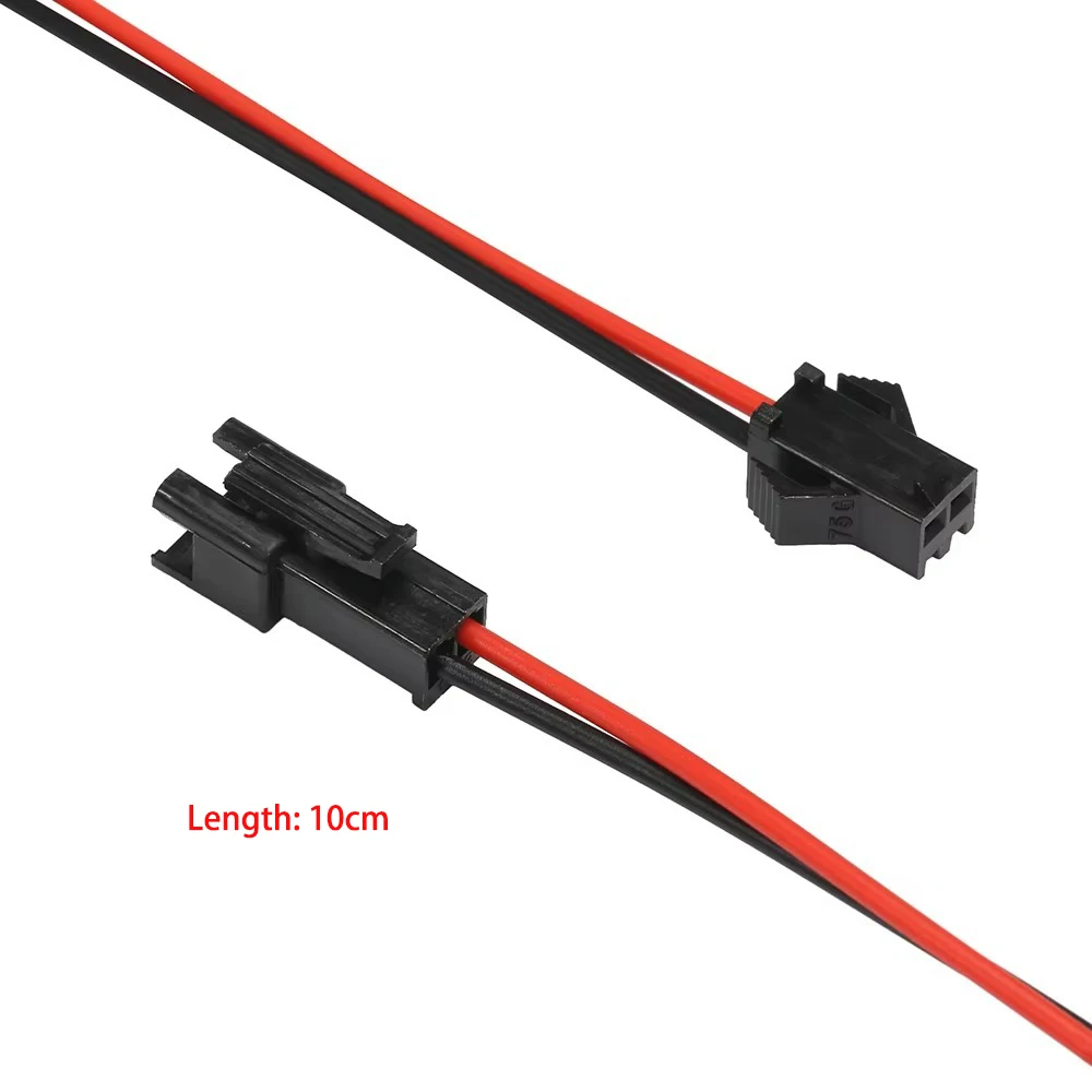 10PCS 2Pin Plug Male Female Connector Plug 10cm Male To Female Cable Quick Adapter Practical