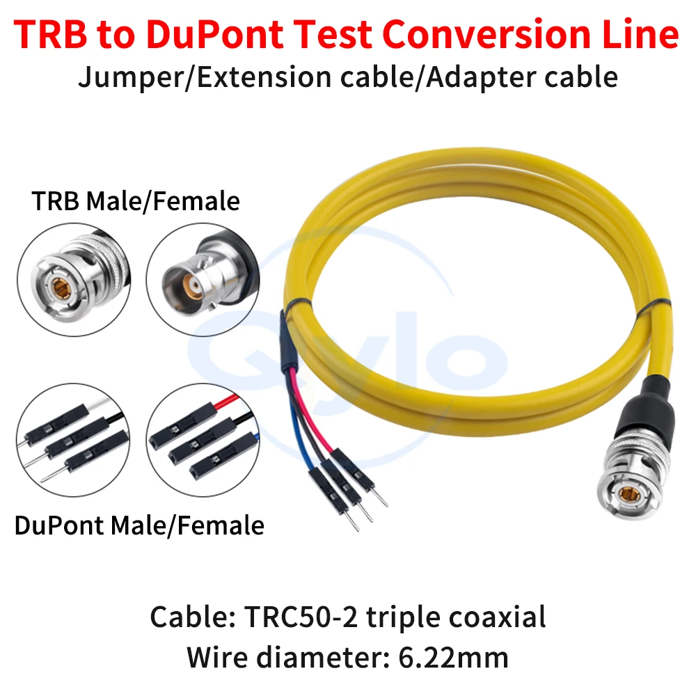 

Тройной коаксиальный кабель-адаптер TRB на DuPont TRC50-2 с низким уровнем шума TRB/DuPont (1 шт.)