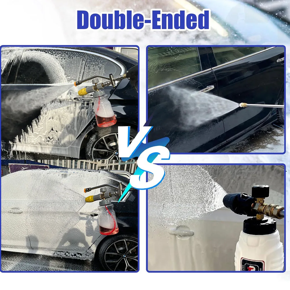 Dual Purpose Switch Snow Foam Gun Adjustable Pressure Washer Snow Foam Cannon with 1/4