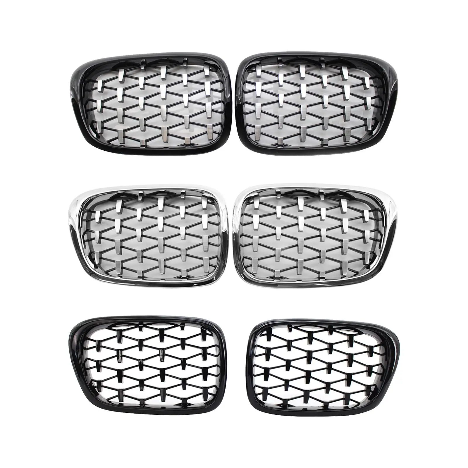 2x Car Front Bumper Kidney Grille 51137005838 for BMW 5 Series E39