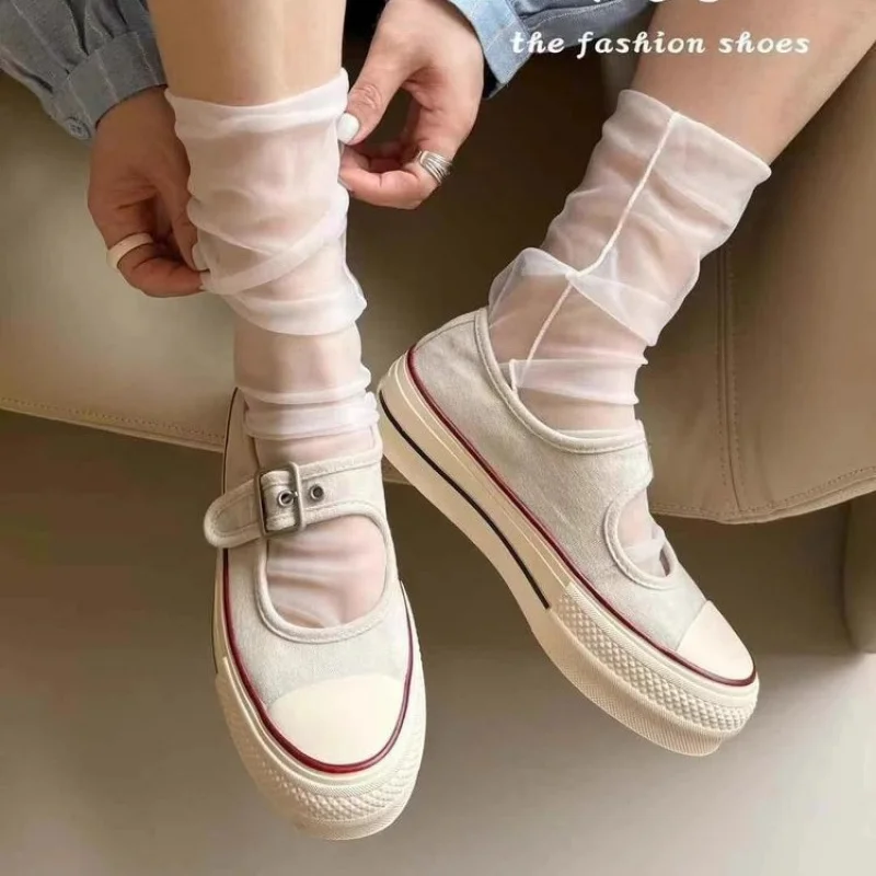 

Women's Shoes Fashion Thick-Soled Height-Increasing Mary Jane Canvas Shoes Breathable Versatile Sports Casual Shoes for Women