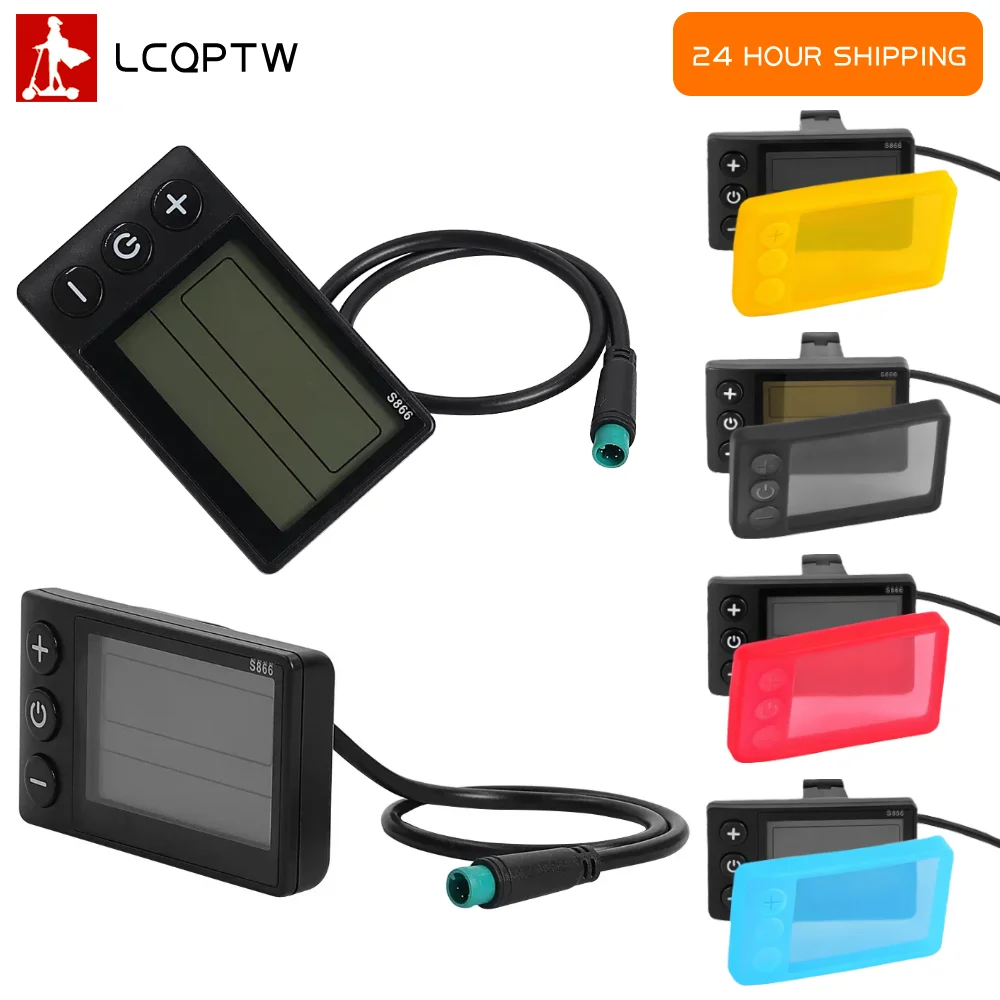 

Дисплей S866 LCD (24В, 36В, 48В) для электросамоката/электровелосипеда, приборная панель с крышкой, запасные части