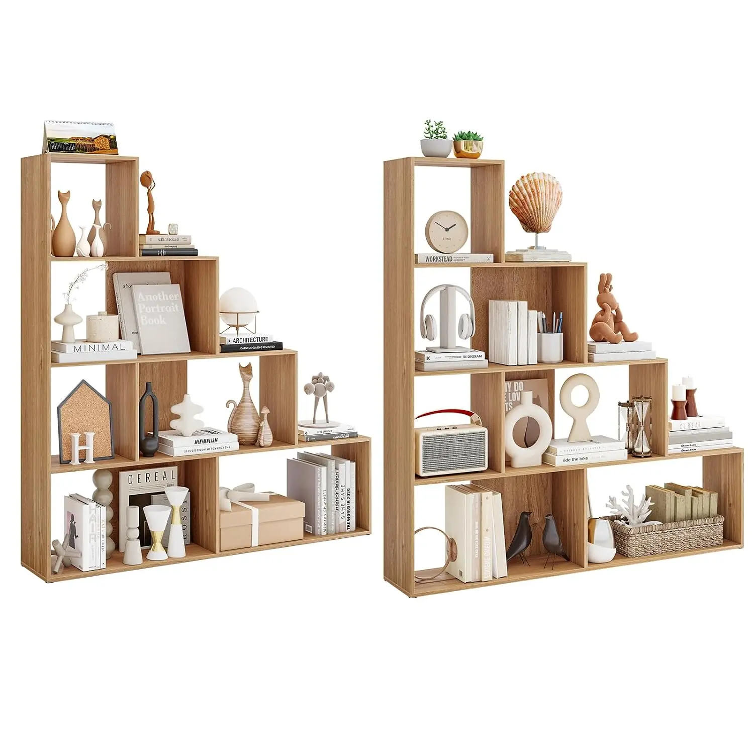 4-Tier Wood Cube Storage Organizer, 64