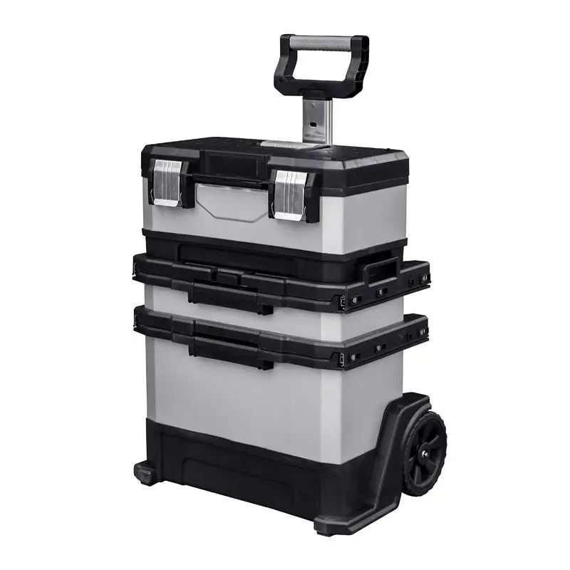 Large Tie Rod Type Multi-layer Tool Box, Household Car Multi-functional Portable Maintenance Tool Storage Box