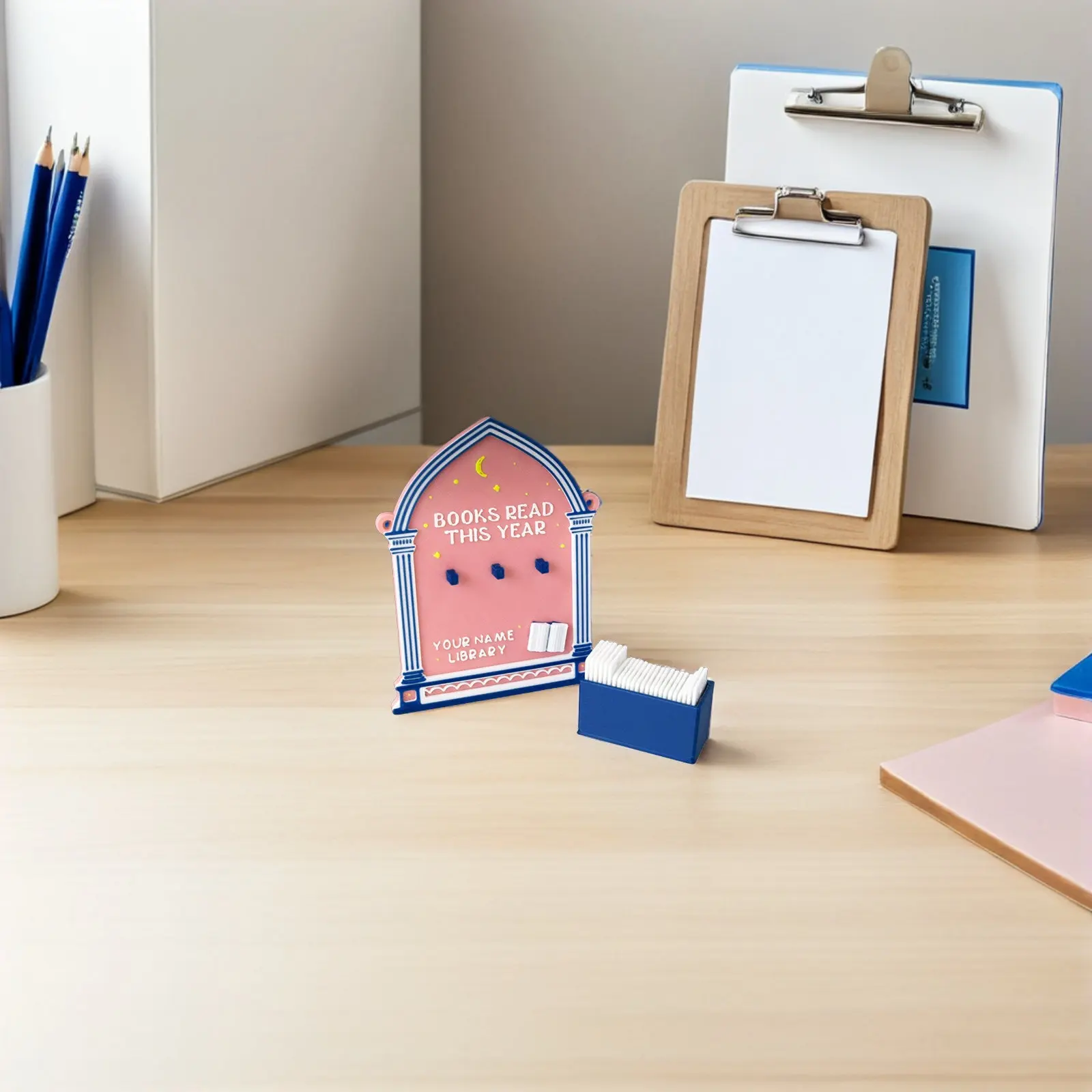 1Set Annual Reading Counter Sign Minimalist Book Tracker Ornament Reading Progress Display Home Library Book Counter