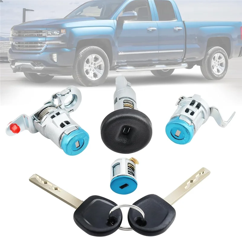 

Lock Cylinder Switch Set For Silverado GMC Sierra 13590041 13586486 23338181 23371760