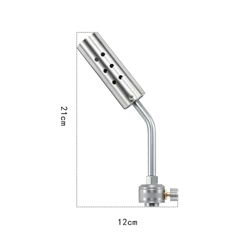 Stainless Steel Fierce Fire Nozzle Alpine Style With Preheating Pipe Flamethrower Barbecue Fire Point Carbon