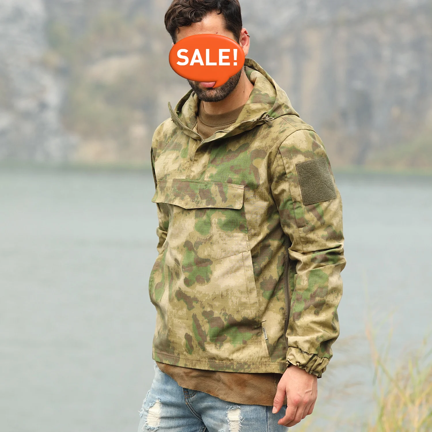 

Outdoor Sports Camouflage Punching Jacket Camping Hooded Sport Warm Sweatshirt Sniper Camo Hunting Clothes Tactical Uniform