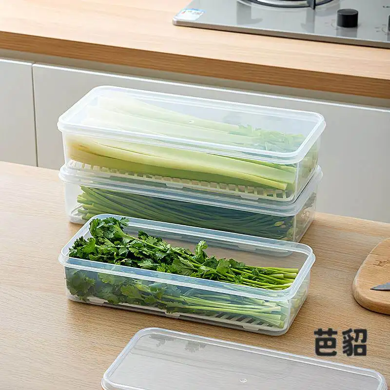 

Kitchen Fridge Food Preservation Box Onion Garlic Ginger Small Cilantro Chives Storage Container Sealed Freshness Holder