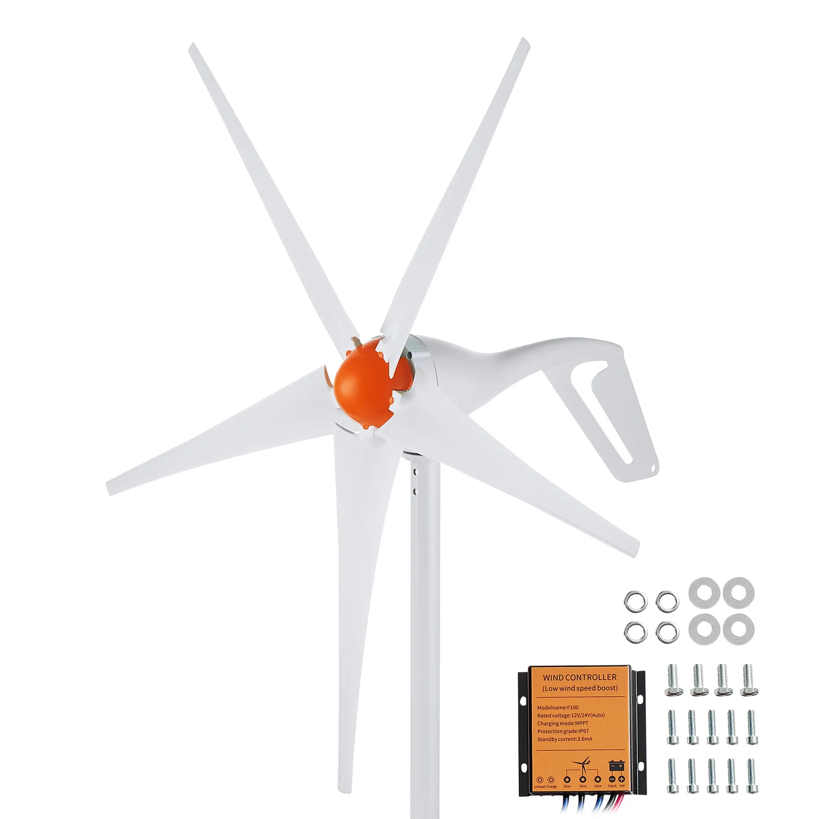 SucceBuy générateur d'éolienne 12V 500W/800W générateur d'énergie éolienne avec contrôleur MPPT adapté aux camping-cars de ferme à domicile