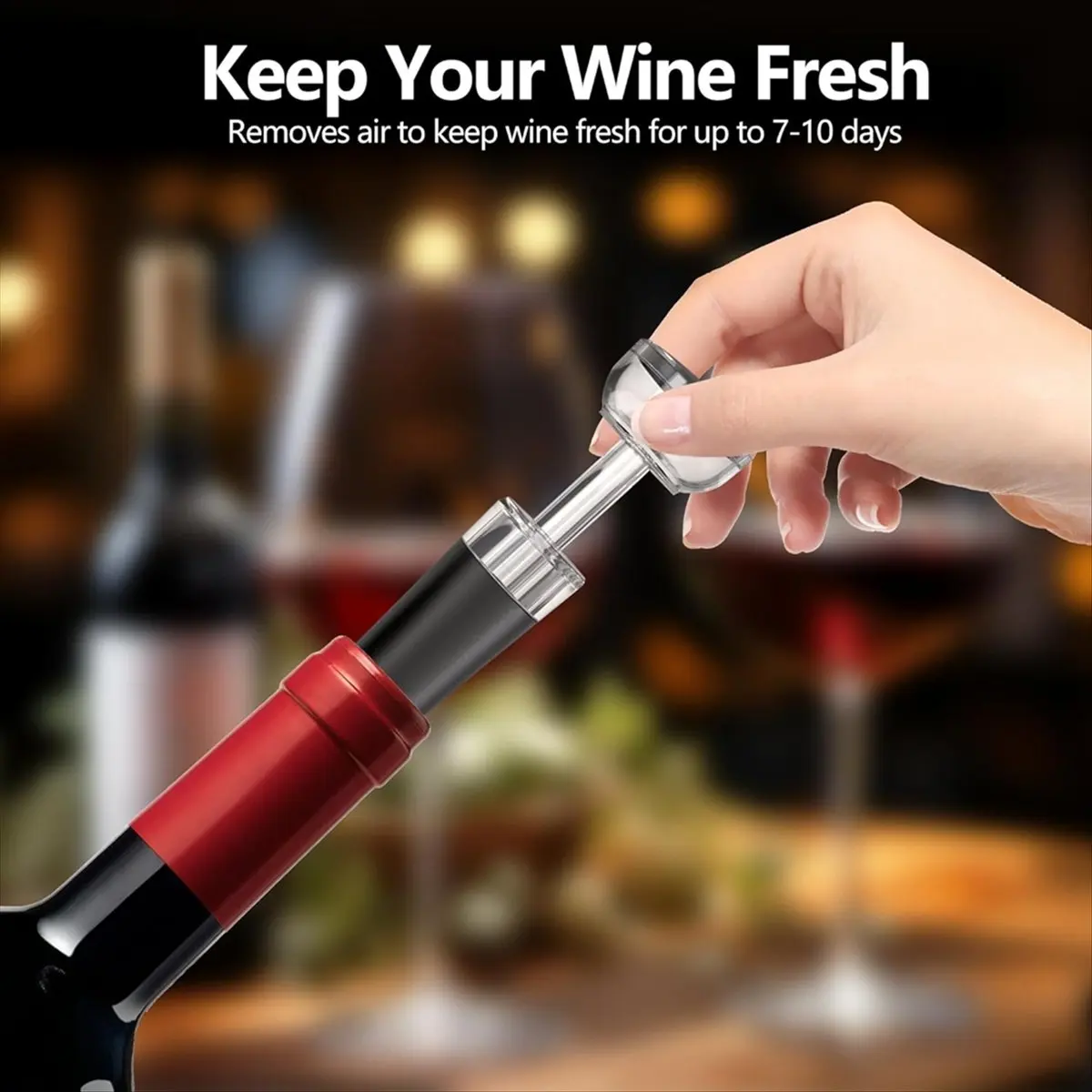 Electric Wine Decanter,Rechargeable Automatic Wine Aerator Wine Dispenser with Foil Cutter,Wine Stopper,for Home Party