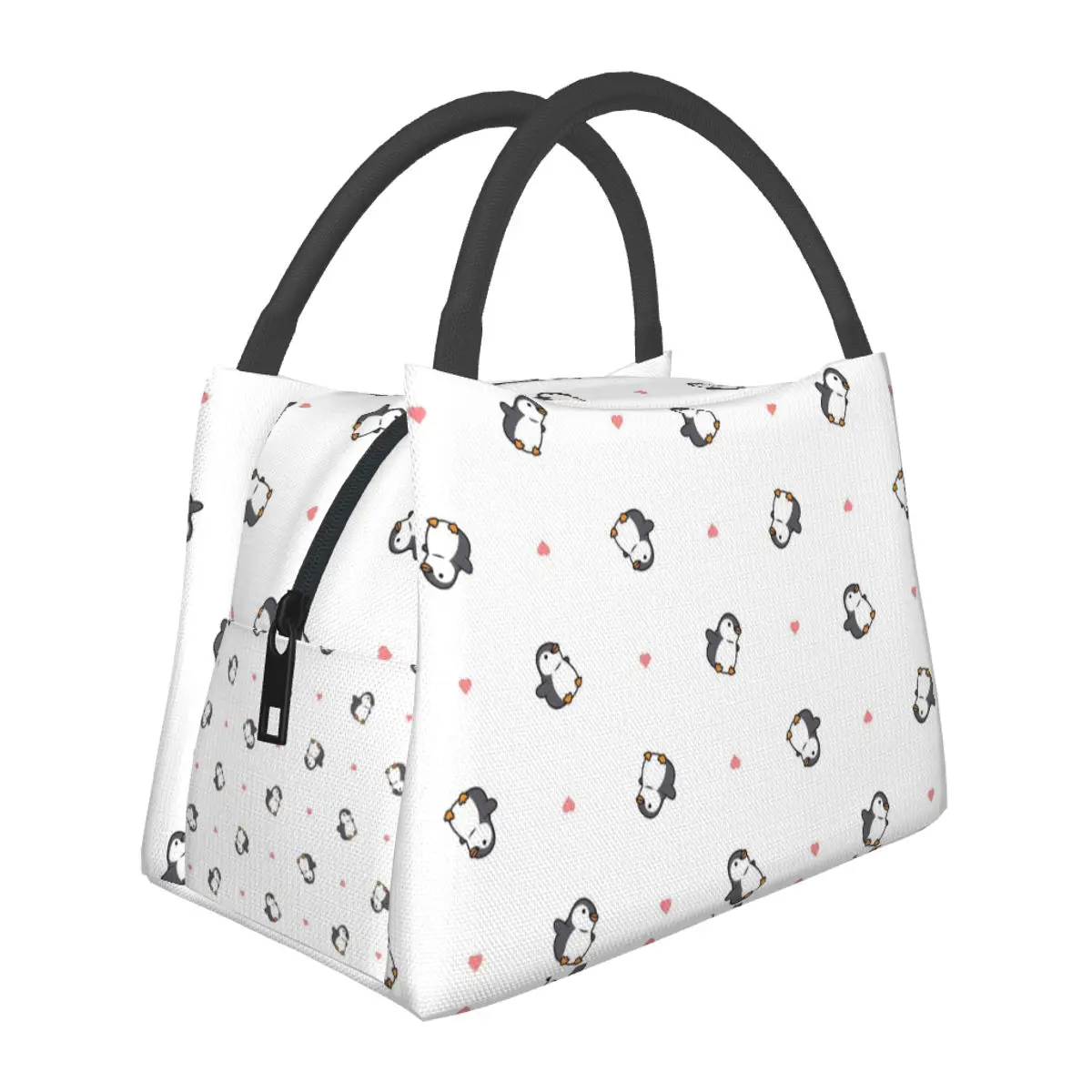 Cute Penguin Insulated Lunch Bag for Women Bento Storage Food Boxes Portable Container Cooler Thermal Lunch Box Tote