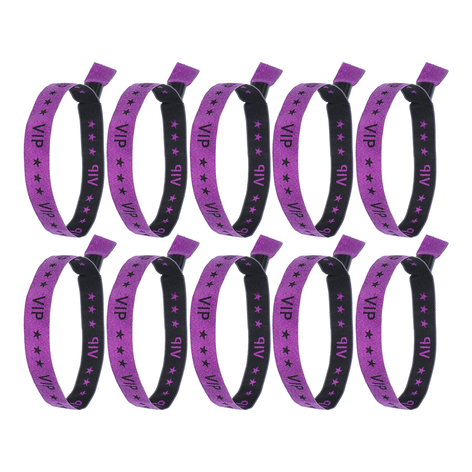 

20Pcs Vip Fabric Wristbands Purple Party Bands Quick Admission Guest Ids for Events Weddings Concerts Festivals