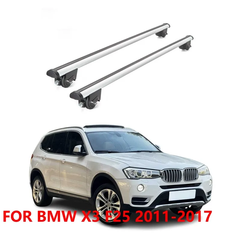 220 Lbs Roof Rack Cross Bars For BMW X3 F25 2011-2017 Alu Silver 2pcs