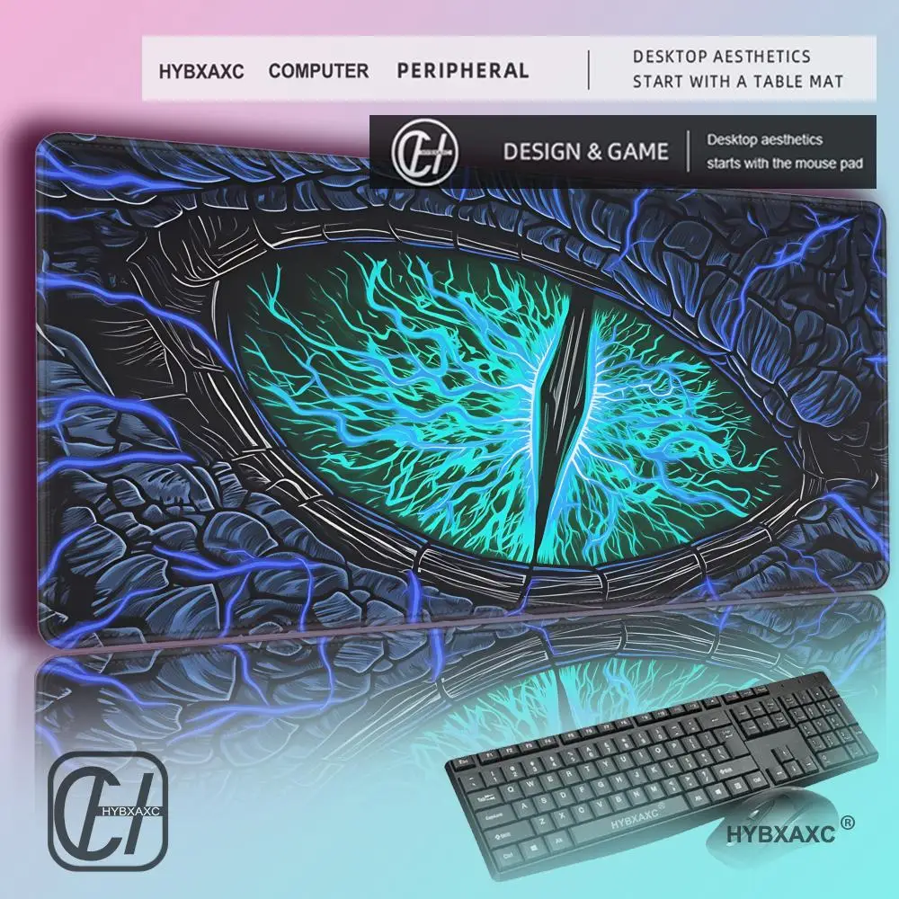 

HYBXAXC MTG TCG Playmat Flying Dragon Eye Design Trading Card Game Pad Anti-Slip Washable Lock Edge Table Mat for Magic The Gath