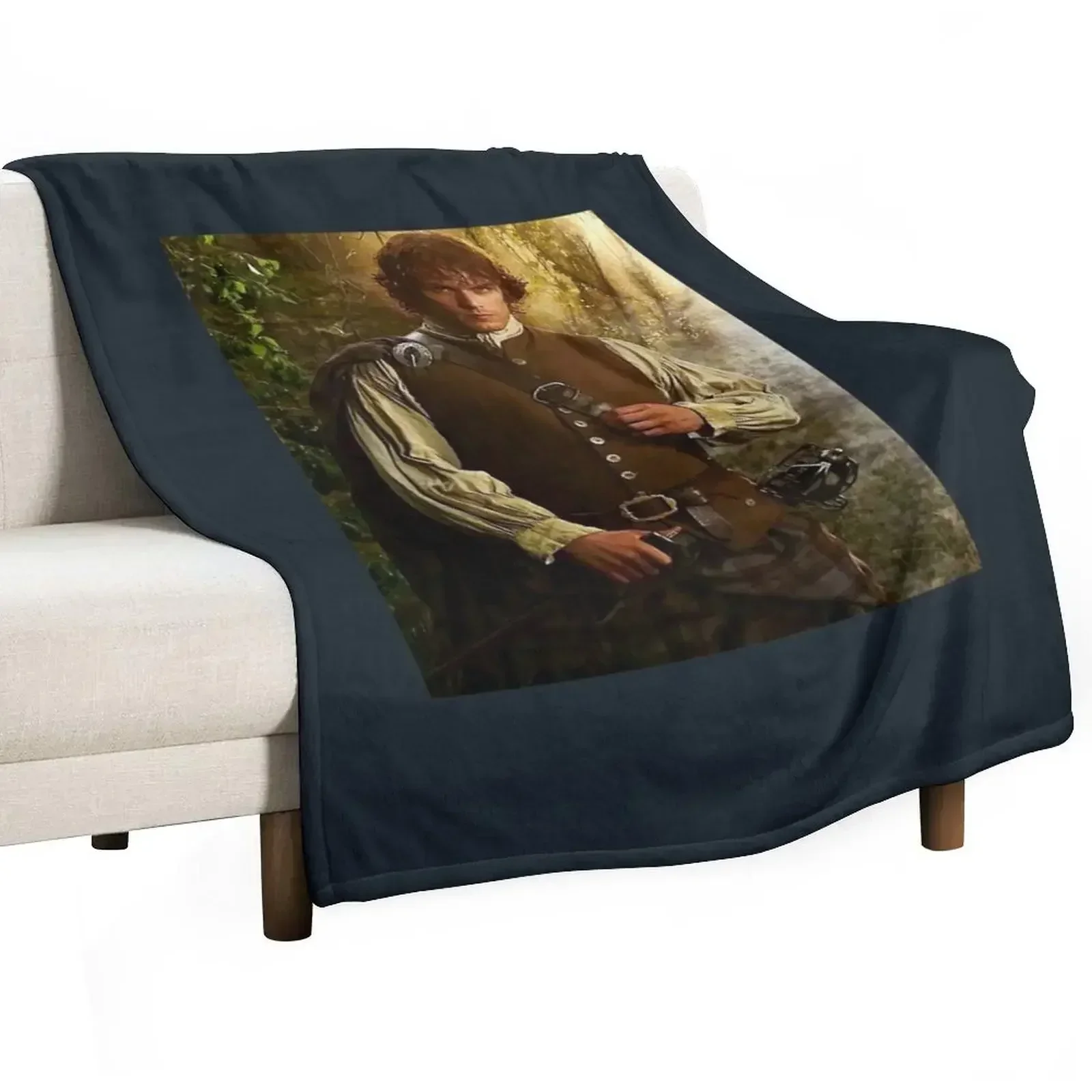 

Sam Heughan Throw Blanket bed plaid halloween for babies Heavy Blankets