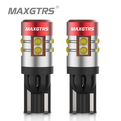2X T10 LED W5W 5W luces interiores laterales de coche 12V bombilla superbrillante 3030 Chips 194 168 Auto blanco 6000K luces de cúpula de marcador de estacionamiento