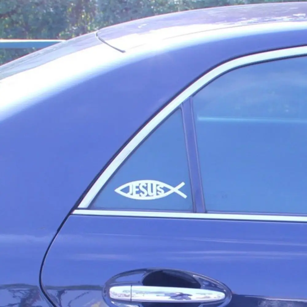 New 3D Christian Jesus Fish Symbol Logo Car Emblem Badge Sticker Decal