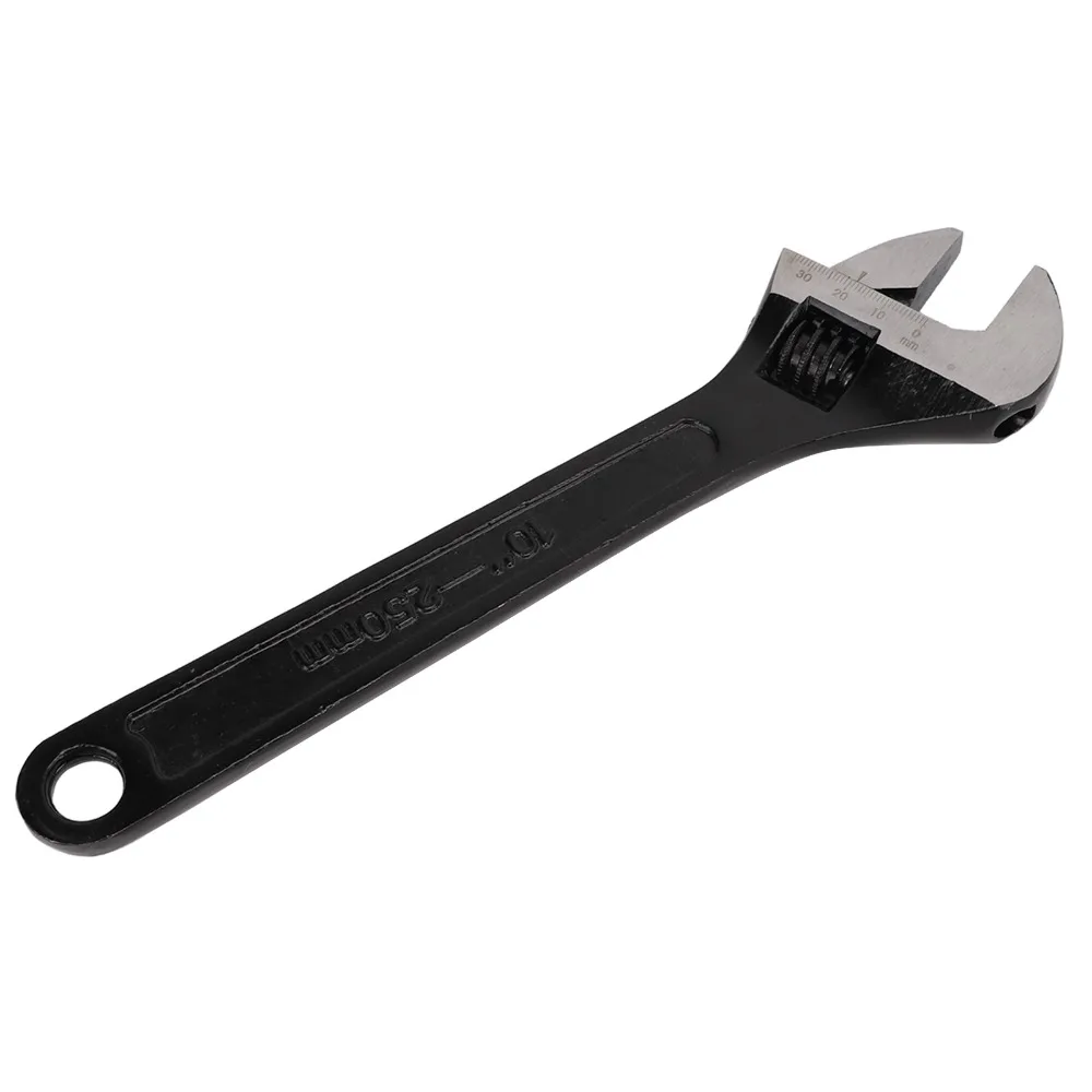 10 Inch / 12 Inch Adjustable Wrench Adjustable Heavy Duty Black Oxide Wrench 45 Steel Open End Wrench General Maintenance
