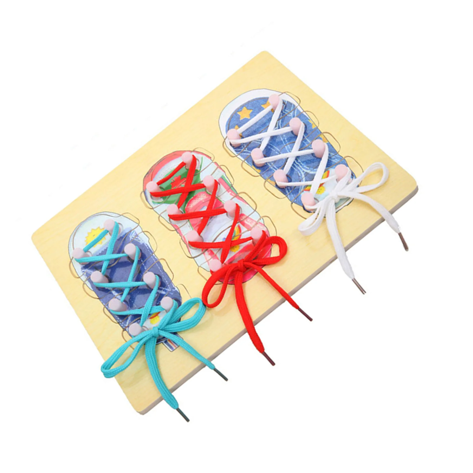 Cordones de primeros pasos para niños, enhebrado de madera, Educación Temprana, aprendizaje de habilidades motoras finas, juego para padres e hijos