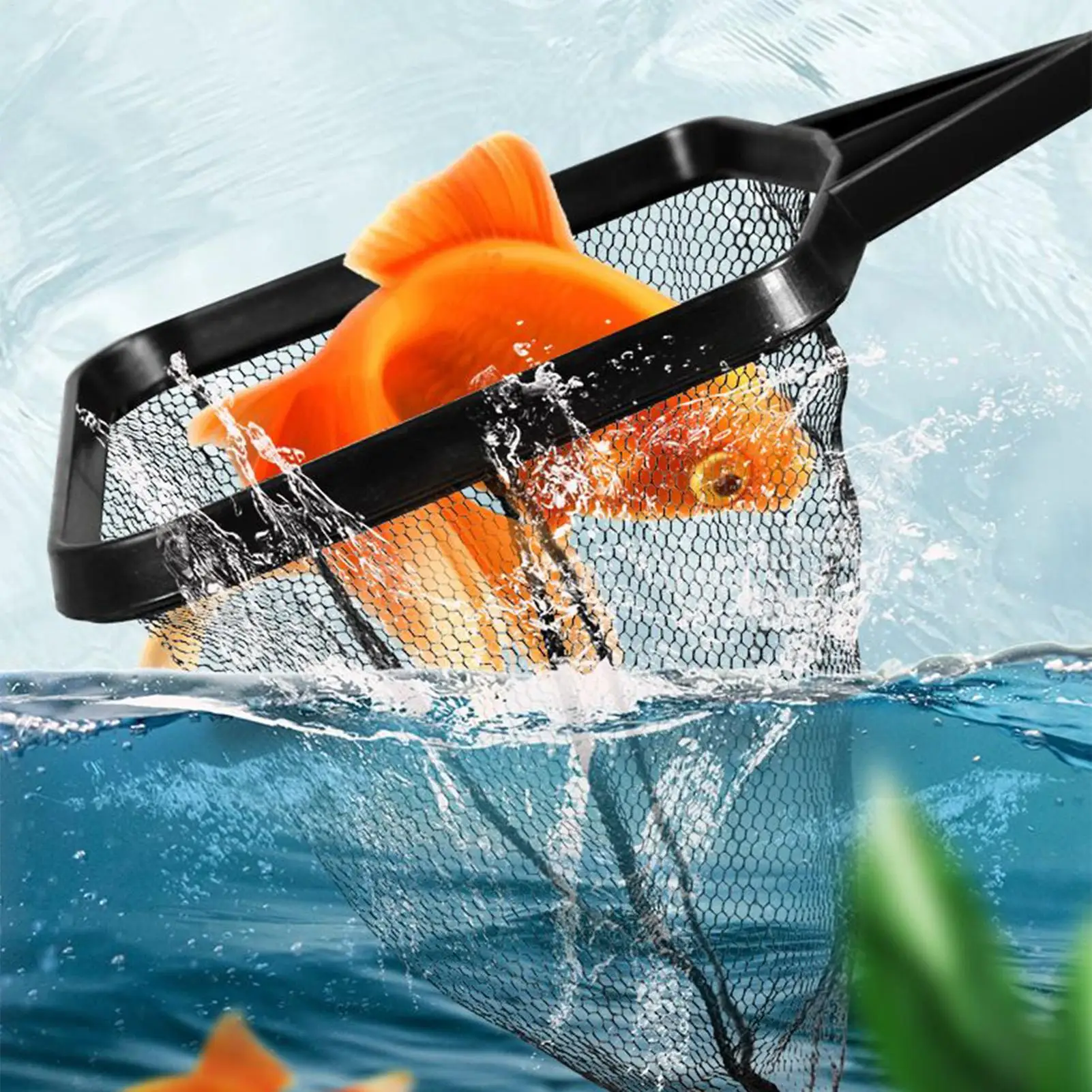 Red de limpieza portátil para piscinas y acuarios, red de filtración para eliminar residuos y hojas, para fuentes, bañeras y limpieza de peceras