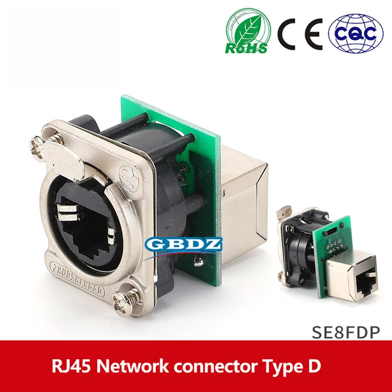 D-Type Module RJ45  CAT5E Network Docking Socket Connector Led Large Screen Network Data Transmission Connection SE8FDP Socket