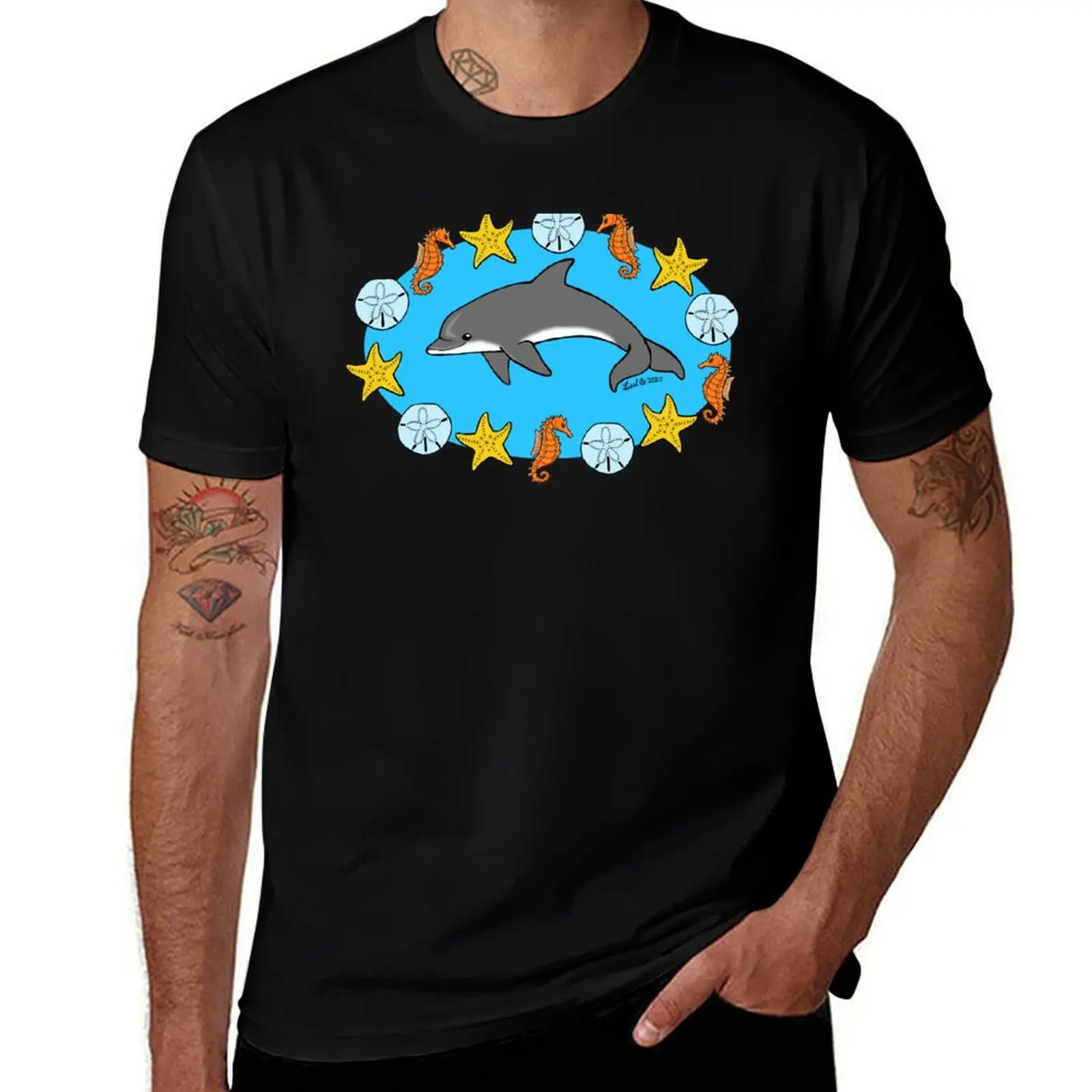Dolphin T-Shirt Work Style Casual T-Shirt