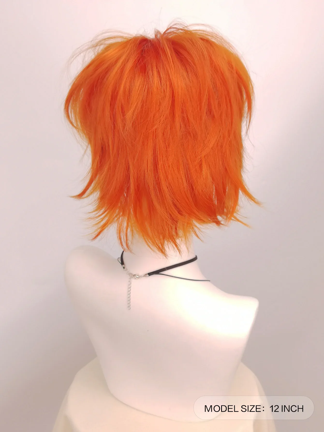 Short Orange Cosplay Wig Men Man Synthetic Anime Role Play Wigs for Party Orange Hair Halloween Costume Wigs