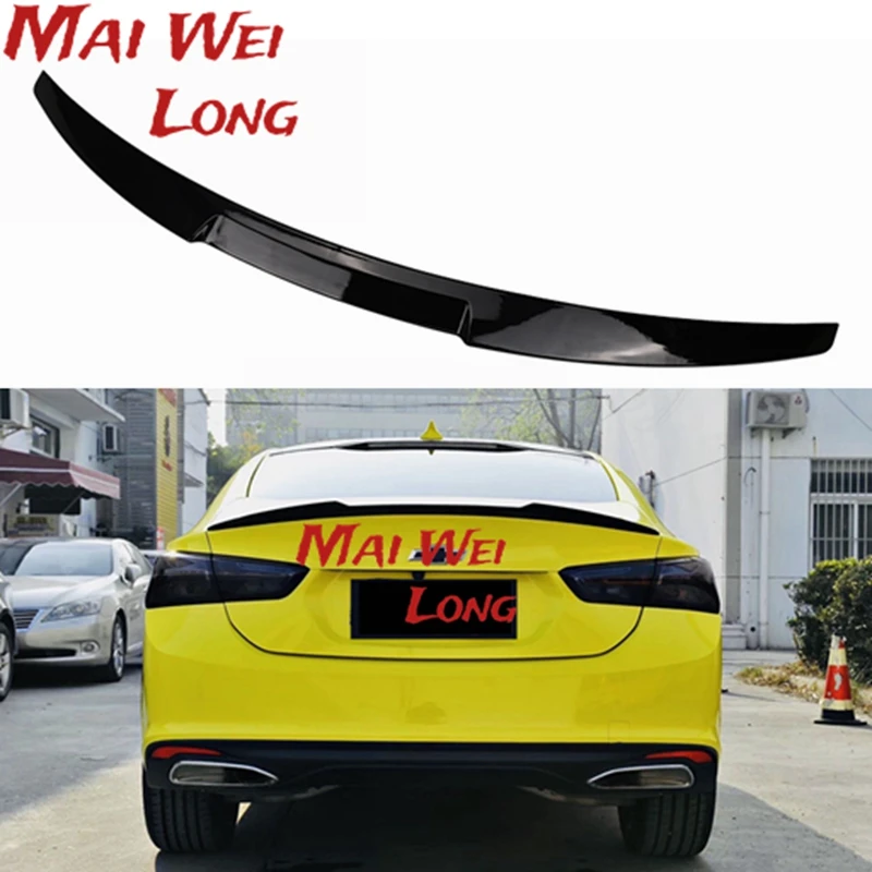 For Chevrolet Malibu XL Spoiler 2016-2022 Year Glossy Carbon Fiber Rear Wing M4 Style Accessories Car Refitt Spoiler