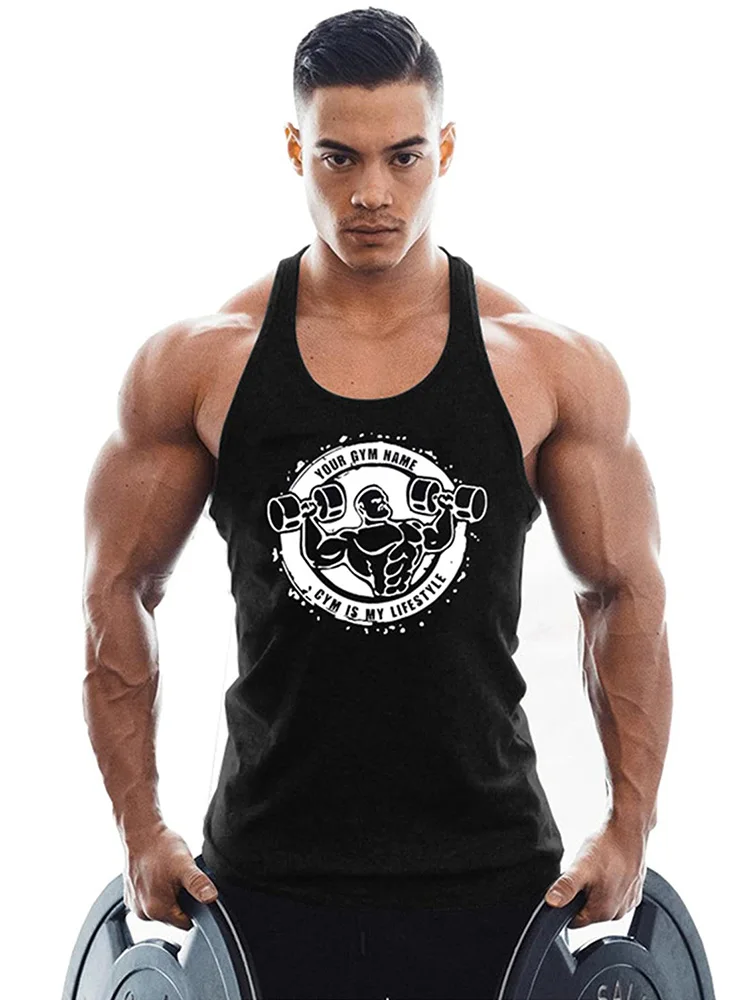 

Summer New Men's Tank Tops Outdoor Fitness Bodybuilding Sports Sleeveless T-shirt 3D Pattern Printed Loose Vest Men Clothing