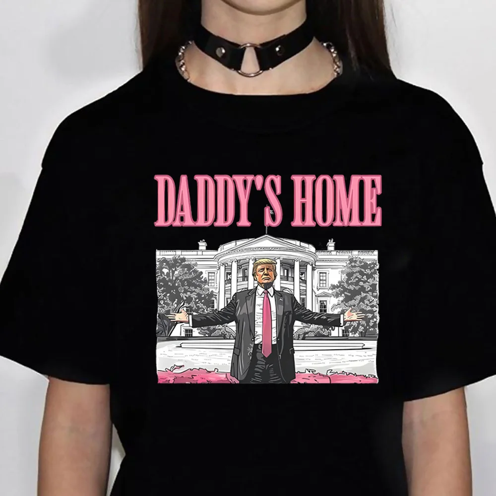 Donald Trump top tees female 80s Vintage Pop Culture graphic streetwear t-shirt Colorful korean clothes Breathable 80s kawaii