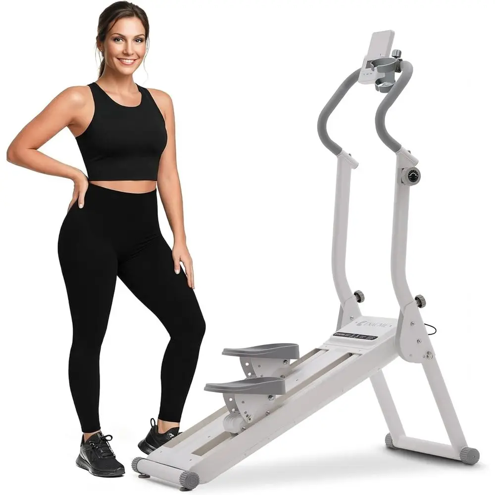 

Усовершенствованный регулируемый магнитный степпер: 16 уровней сопротивления, 77 фунтов, Bluetooth, держатель для стаканов, компактный кардиотренажер, выдерживает нагрузку до 350 фунтов.