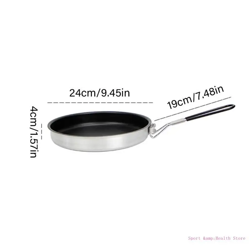 

Portable Frying Pans Nonstick Skillets Cookware Outdoor Cooking Pans with Storage Bag for Camping, Hiking, and Picnics