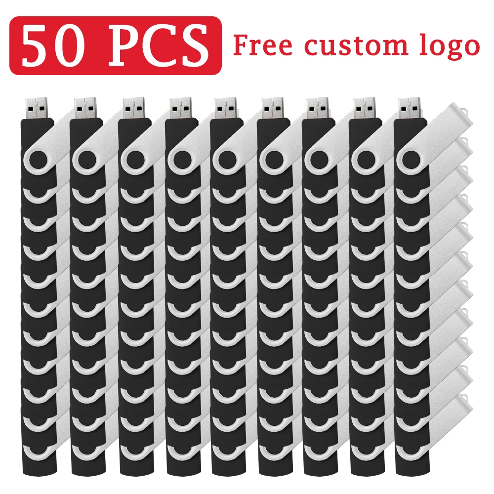 50 Unidades de Memoria USB de 64 GB, Unidades Flash USB de 2 GB, 4 GB, 8 GB, 16 GB, Pendrives, Memoria USB de 32 GB, Memoria USB de 128 MB con Logotipo Personalizado Gratuito