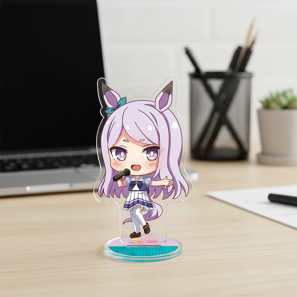 Anime Uma Musume Pretty Derby 10cm Acrylic Stand Ornaments Keychains Oguri Cap, , Silence Suzuka Fans Gifts - Image 5