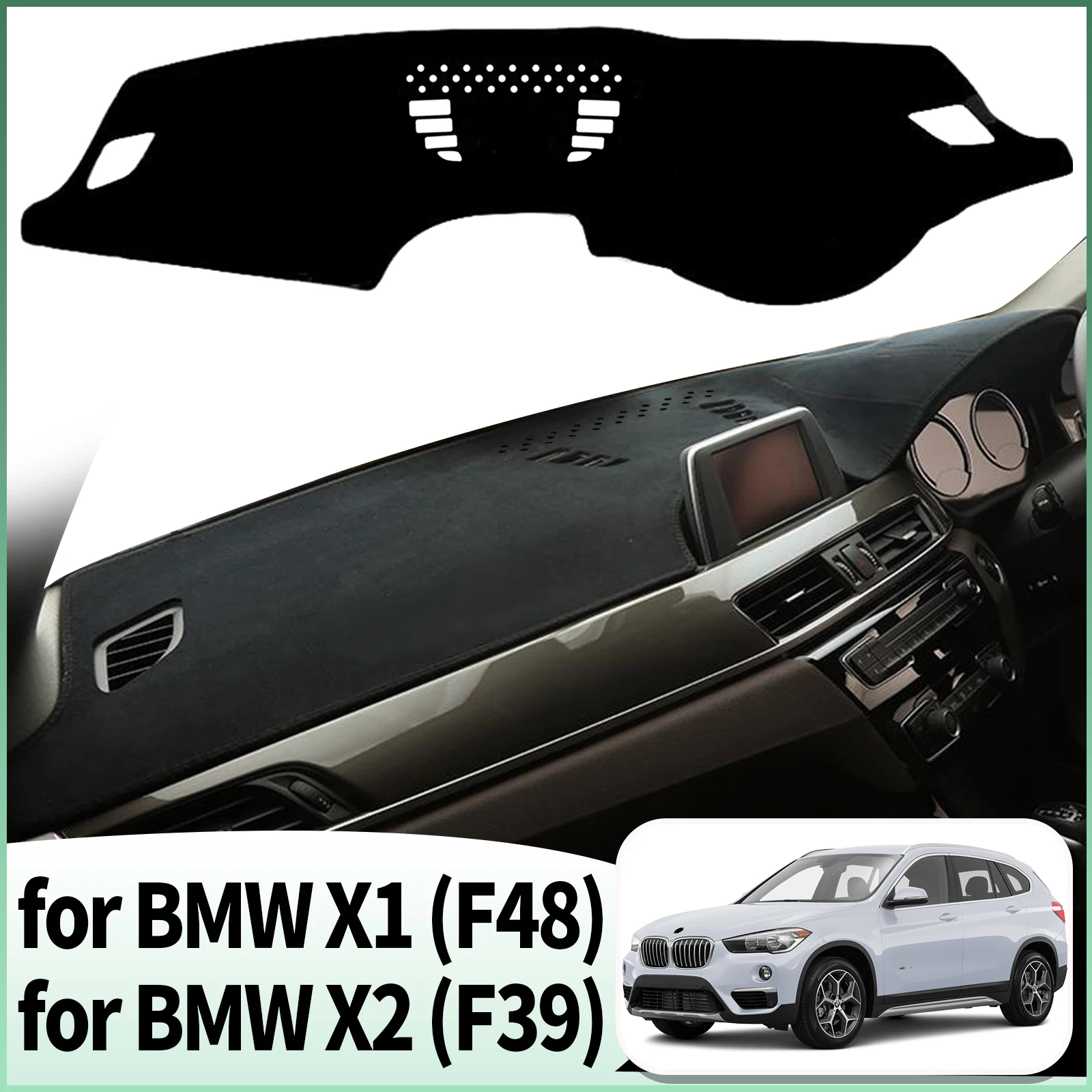 

for BMW X1 (F48) 2016-2021 for X2 (F39) 2018-2022 Car Dashmat Accessories Dashboard Cover Pad DashMat Sunshade Protective Carpet