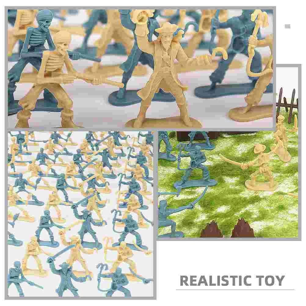 Mini figurines de décoration en plastique Kokor pour hommes, petits jouets modèles de soldats, petits jeux, accessoires, 100 pièces, 7,5