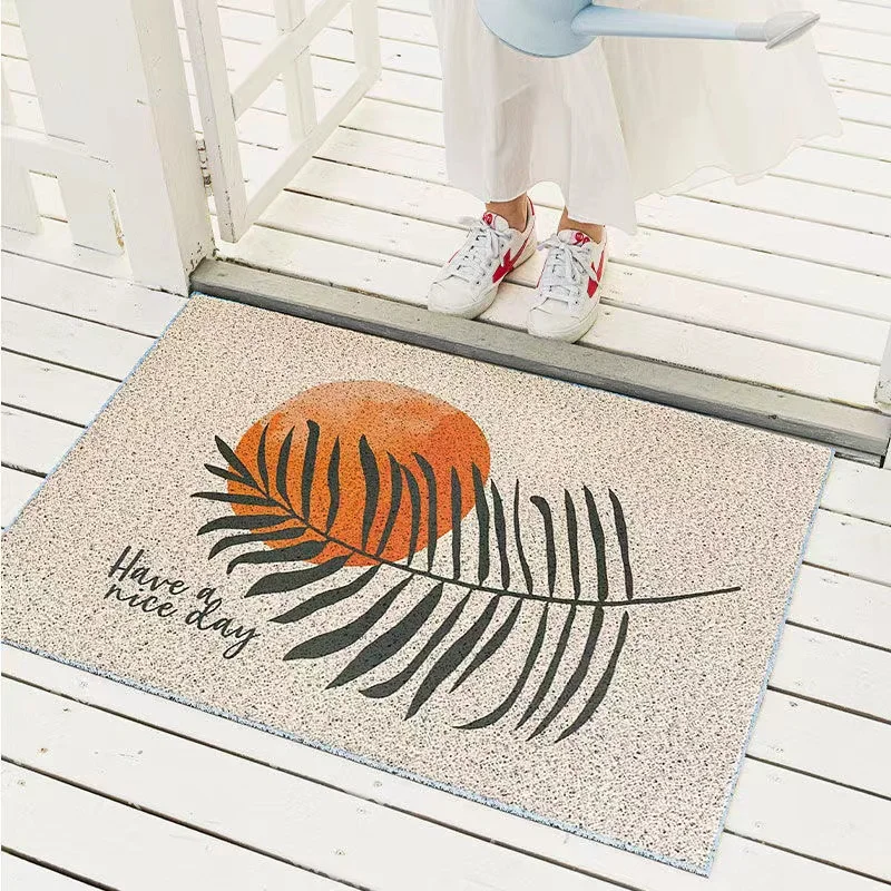 

Dust Removal Door Mat Nordic Green Plants Flowers Anti-slip Entrance Kitchen Bathroom Foot Pad Car Mats Bedroom Rug Home Doormat