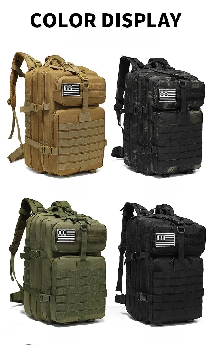 45L Taktischer Rucksack Große Kapazität Outdoor-Rucksack Fitness-Wanderrucksack Camping-Ausrüstung Reise-Wanderrucksäcke – Detail 2