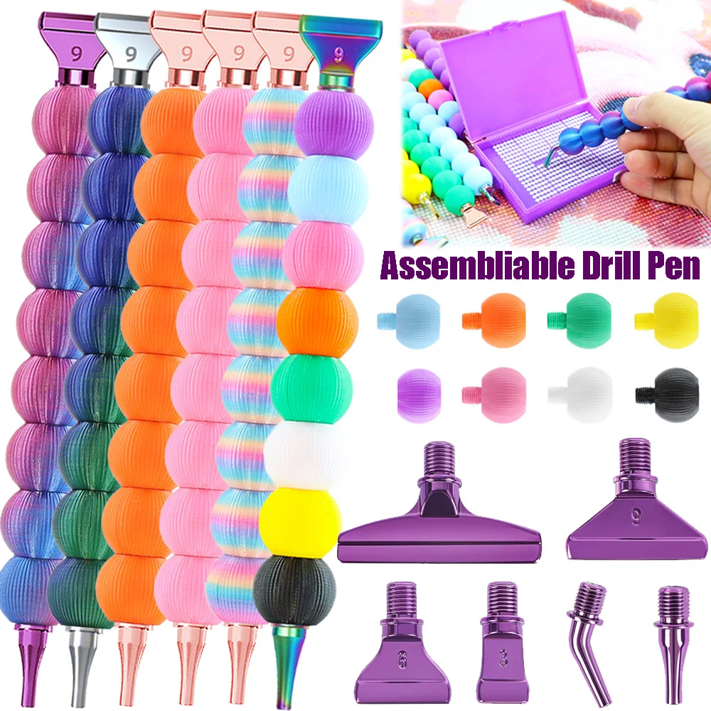 3D Print Diamond Painting Pen with Multifunctional Plastic Threaded Tip -Ergonomic Design for Nail Art, Crafting & DIY Projects