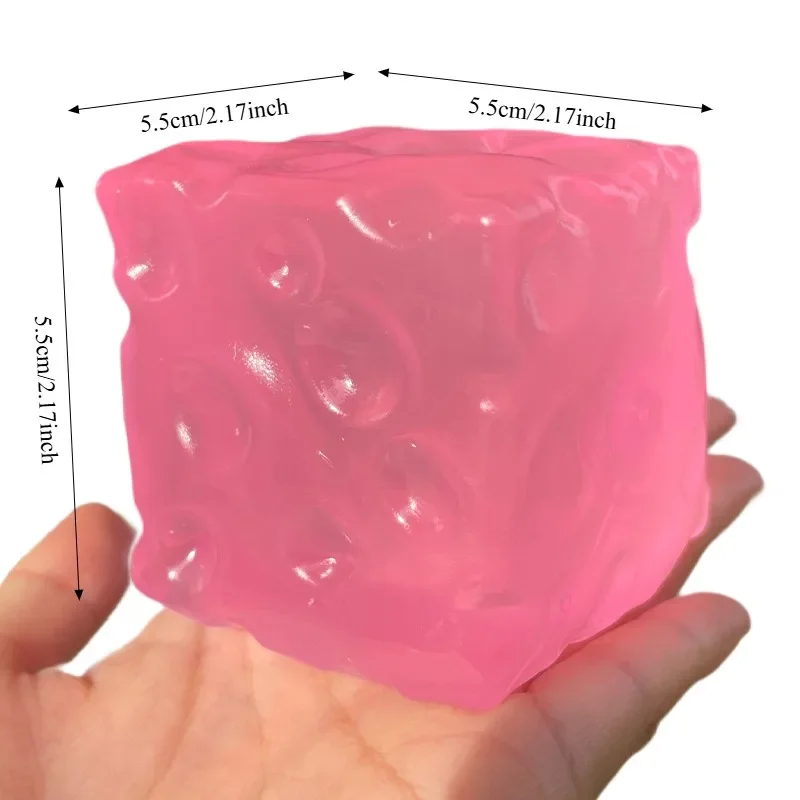 Handmade Coconut Oil Cheese Blind Box Squeeze Fidget Toy Non-Rebound Pinch Squeeze Moldable Decompression Plastic Ball