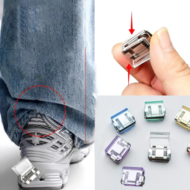 مشبك تقصير الساق غير المرئي، مشبك حافة السراويل غير القابل للانزلاق، يستخدم لجهاز تثبيت حاشية السراويل المضادة للسحب، مشبك مخفي خالي من التماس #1