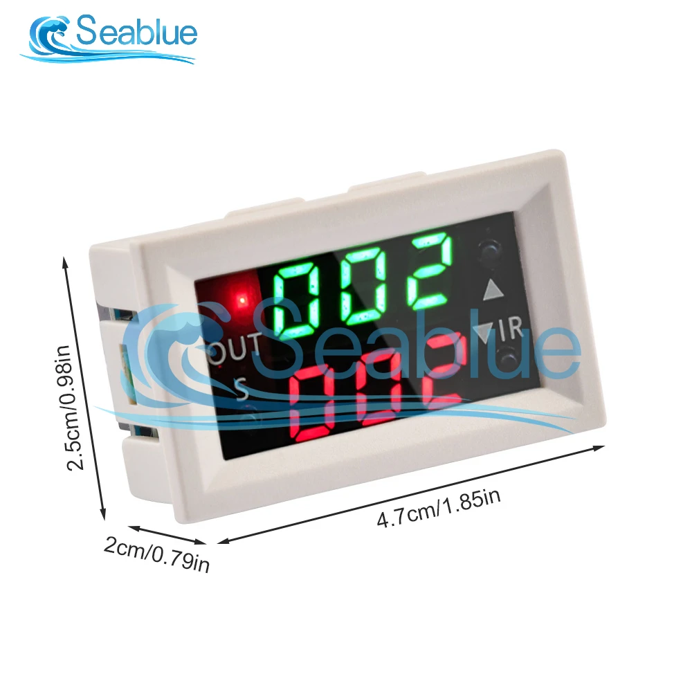 DC 12V Dual LED Display Time Relay Relay Module Timing T2401-N Digital Timer Relay Timing Delay Cycle Time Control Switch Home