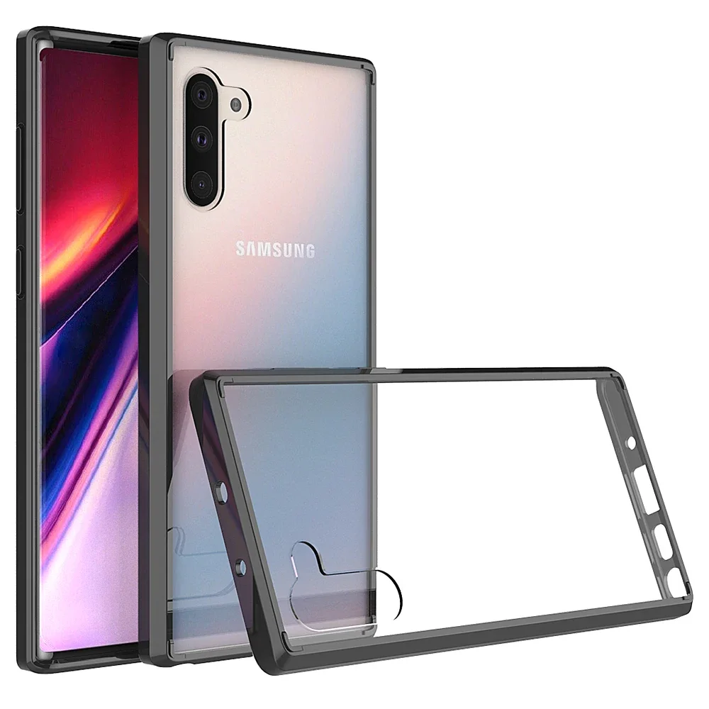 

Hybrid TPU/PC Case For Samsung Galaxy Note10 Plus Note10+ Fundas Capa Shockproof Protection Crystal Clear Shell Hard Back Cover